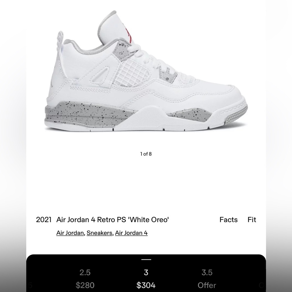 Air Jordan 4 Retro PS ‘White Oreo’